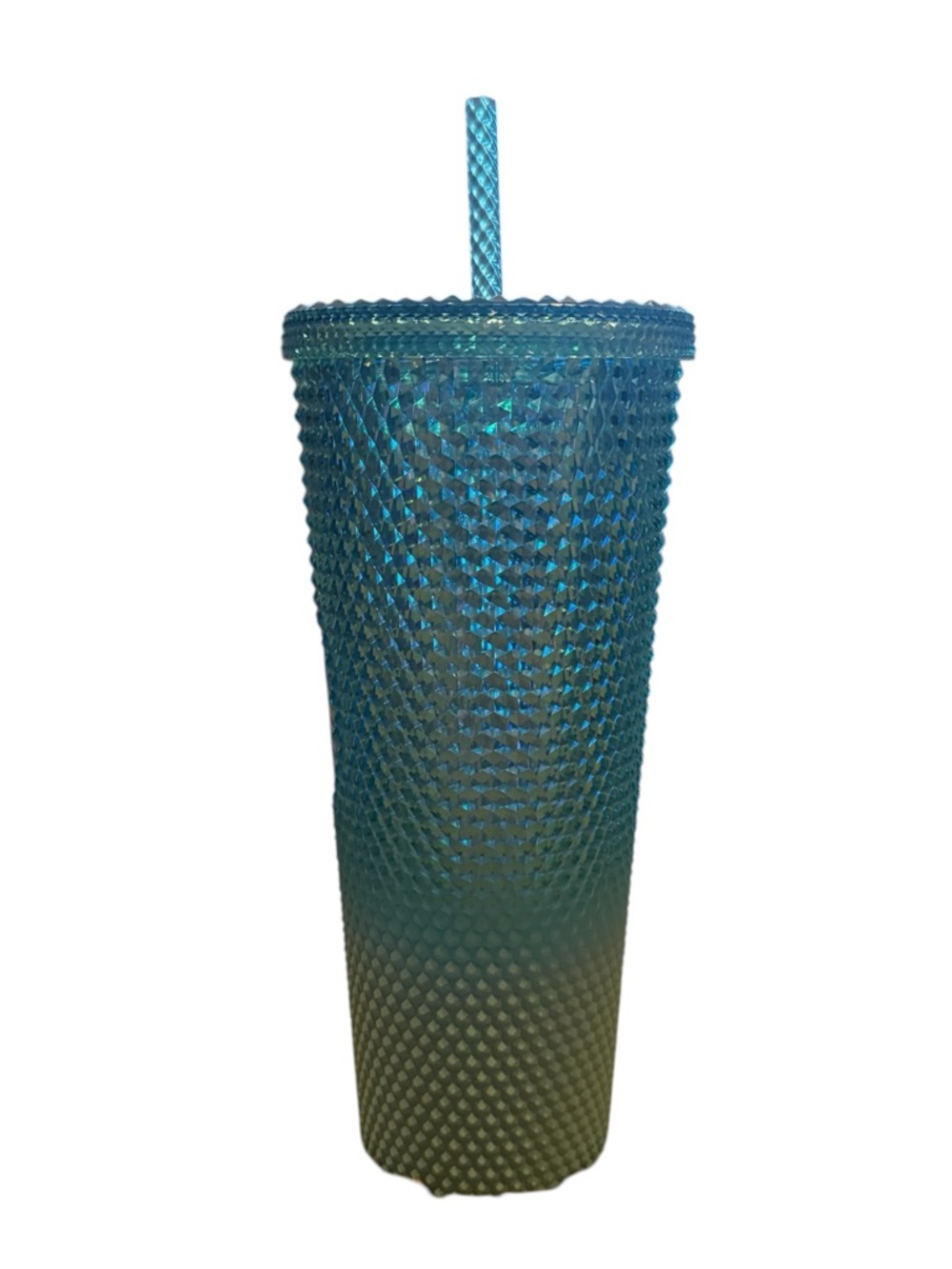 Starbucks 2023 Blue Gradient Ombré Studded Iridescent Tumbler NEW Venti 24 Oz - Picture 4 of 8